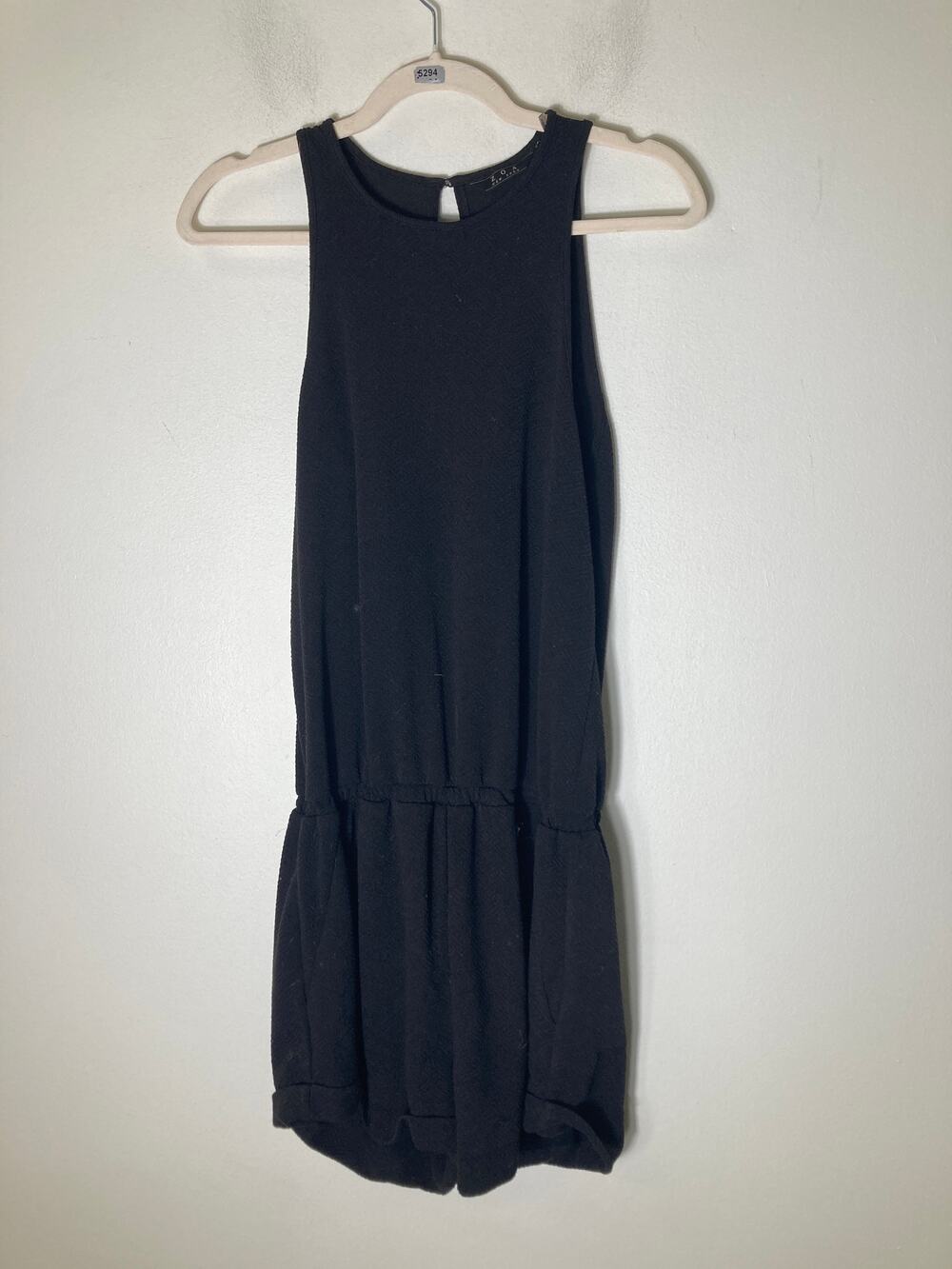 Zoa NY Black Sleeveless Romper Sz s
